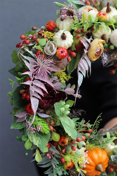 bogaty wianek z owocami, Sadowa Fantazja, śr.34cm 