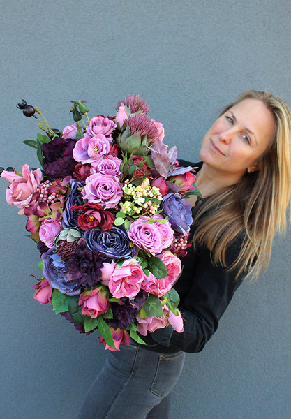 dekoracja kwiatowa glamour Monique, wym. 30x34x50cm