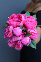 Mini Peonie, kompozycja kwiatowa / bukiet, wys.19cm,śr.19cm 