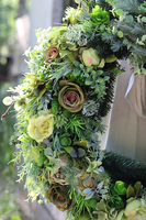 bogaty wieniec / wiązanka nagrobna, Zielone Marzenie śr.66cm