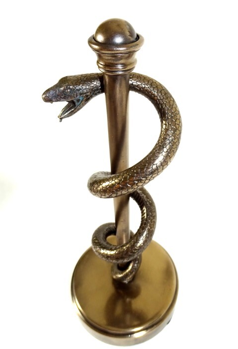 Laska Eskulapa, elegancka figurka, wys.30cm