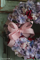 bogaty wianek z hortensji, Tellia, śr.30cm 