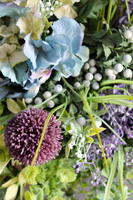 kompozycja Fiolet w sześciennej donicy, wys.60cm