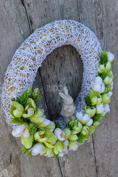 dekoracyjny wianek Zielony, śr.30cm 