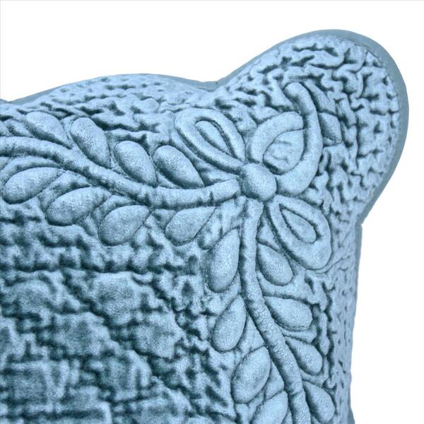 Adria, dekoracyjna poszewka velvetowa, błękitna, wym.45x45cm