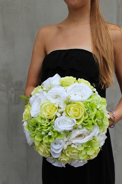 box Soczysta Zieleń, kompozycja kwiatowa / bukiet / Flowerbox, wys.28cm 