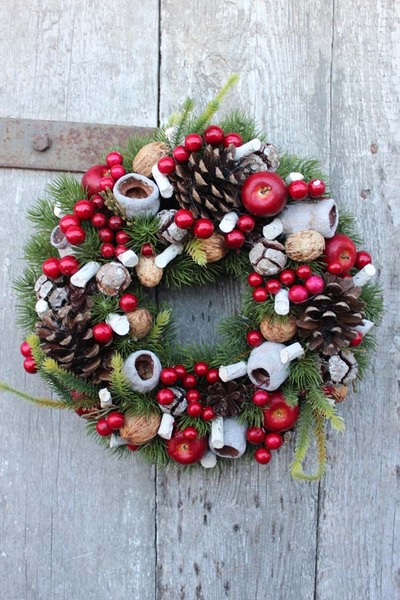 elegancki wianek na drzwi, Witajcie w domu, śr.27 cm