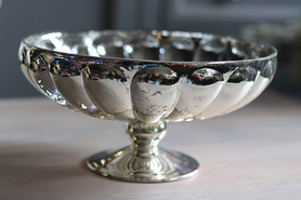 elegancki puchar, Srebrzysty, wym.12x24cm