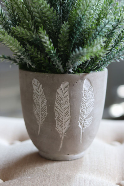 Trentia, wysokiej jakości sztuczne sukulenty w betonowej donicy, wys.40cm