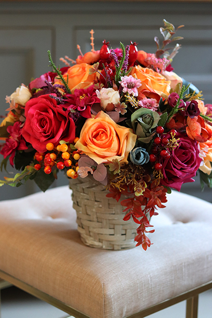 barwna kompozycja w koszu Melancholia Big wys.36cm 