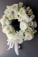 dekoracyjny wianek na drzwi Pierwsza Komunia 2, śr.42cm