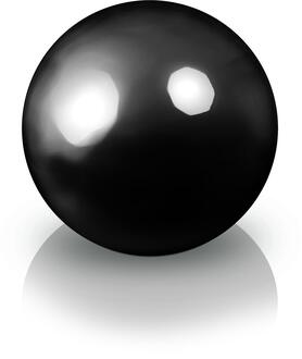 kula dekoracyjna fiberglass Black śr.40cm