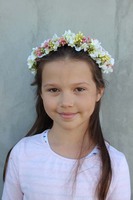 Alicja, komunijny kwiatowy wianek na głowę, rozmiar uniwersalny