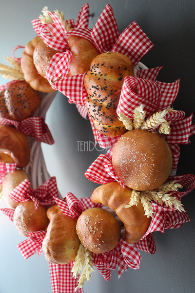 oryginalny wianek na drzwi Pieczywo śr.38cm