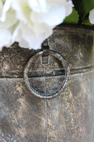 kompozycja kwiatowa Grigio biała hortensja M, wys.53cm