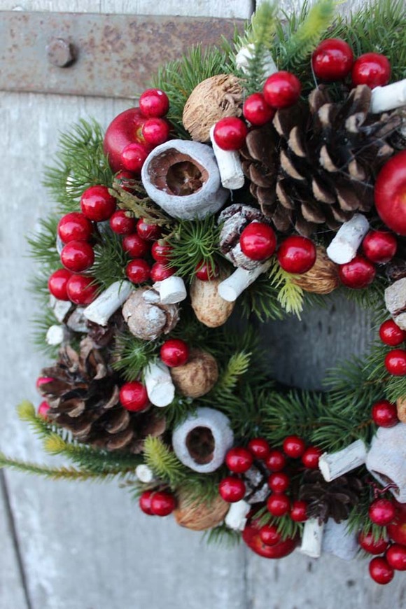 elegancki wianek na drzwi, Witajcie w domu, śr.27 cm