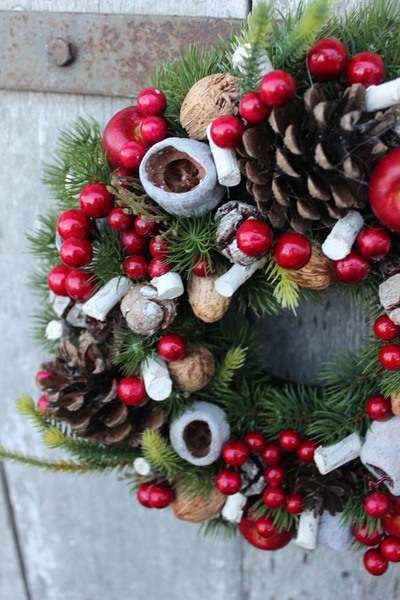 elegancki wianek na drzwi, Witajcie w domu, śr.27 cm