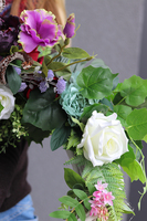 duży nagrobny wieniec z aniołem, Remino, rozp.65cm