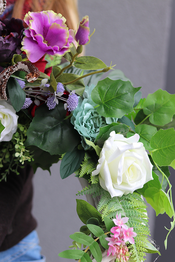 duży nagrobny wieniec z aniołem, Remino, rozp.65cm