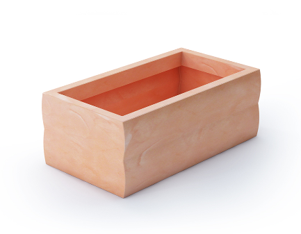 Nyx, nowoczesna donica (kolor terakota), niska, wys.30x43x80cm