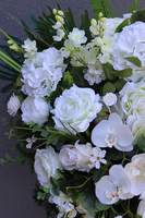 Białe Wspomnienia, kompozycja / wiązanka nagrobna, dł.96cm
