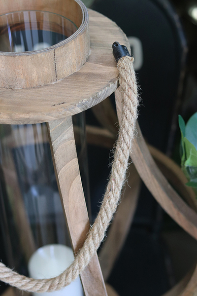 Garden Lampion pękaty B, wys.61cm z liną 