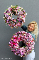 Caryca Purple, bajeczny kwiatowy wianek, śr.47cm