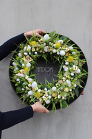 dekoracyjny wianek wielkanocny Naturalna Wiosna, śr.50cm