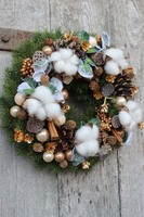 dekoracyjny świąteczny wianek Zima wokół Nas, wym.26 cm