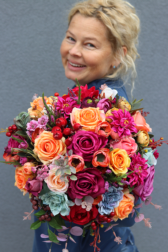 barwna kompozycja w koszu Melancholia Big wys.36cm 