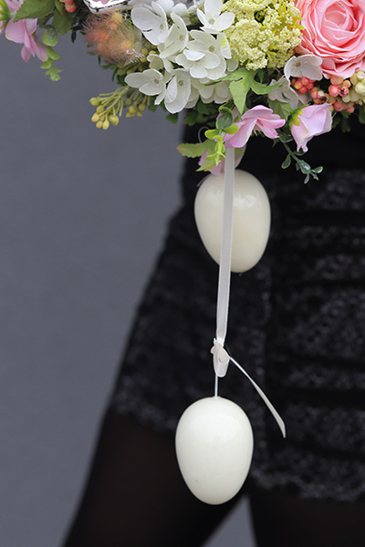 Gerrano, elegancki wielkanocny wianek z zawieszką z jajeczkami, śr.35cm
