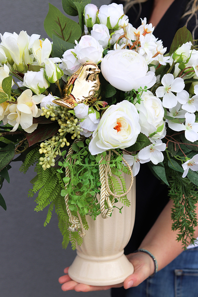 Dangelo, szlachetna kompozycja w ceramicznym naczyniu, wys.56cm