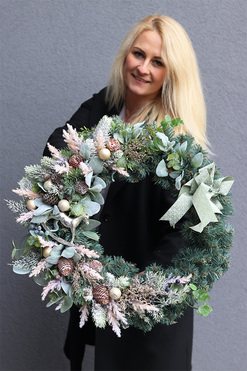 Geratta, wianek ozdobny / stroik dekoracyjny, śr.54cm