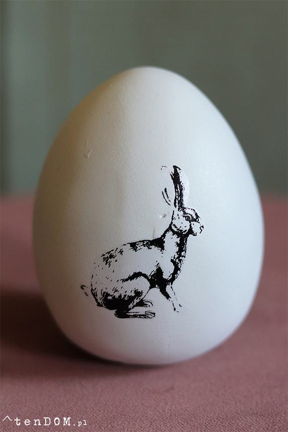 jajko ozdobne, Rabbit Print, wym.7x10.5cm