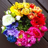 dekoracyjny, przepiękny wianek Bukiet Wiosenny, śr.28cm