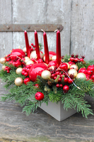 bożonarodzeniowy stroik / kompozycja Green Canoe, wys.29cm 