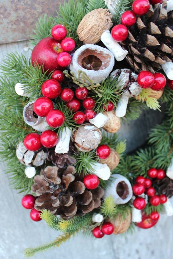 elegancki wianek na drzwi, Witajcie w domu, śr.27 cm