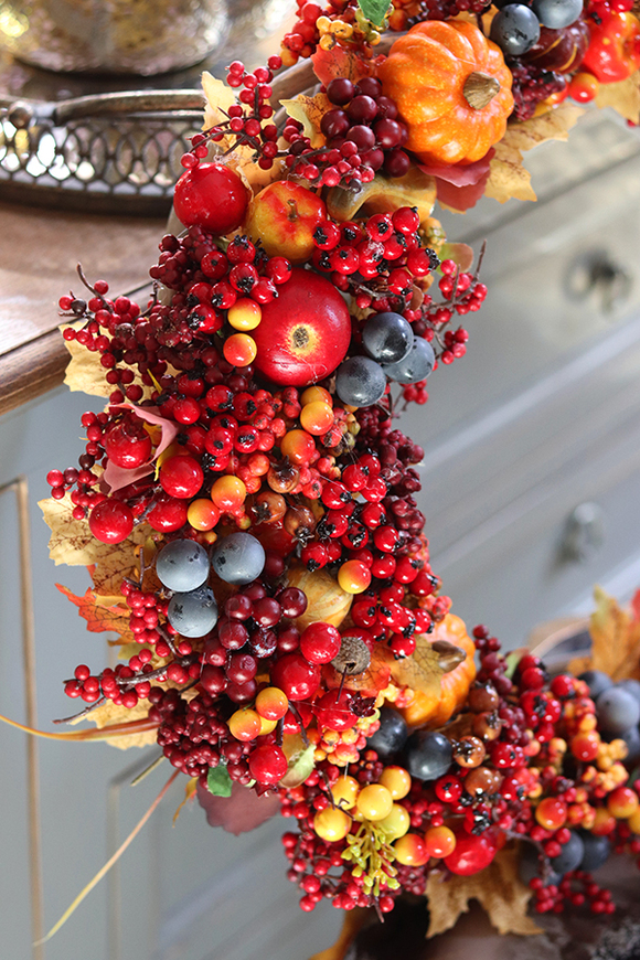 dekoracyjny wianek Złota Jesień, śr.44cm