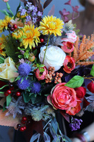 Malondo, kolorowy bukiet nagrobny, wys.63cm 