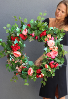 bardzo duży kwiatowy wianek, Montana 2, śr.65cm 