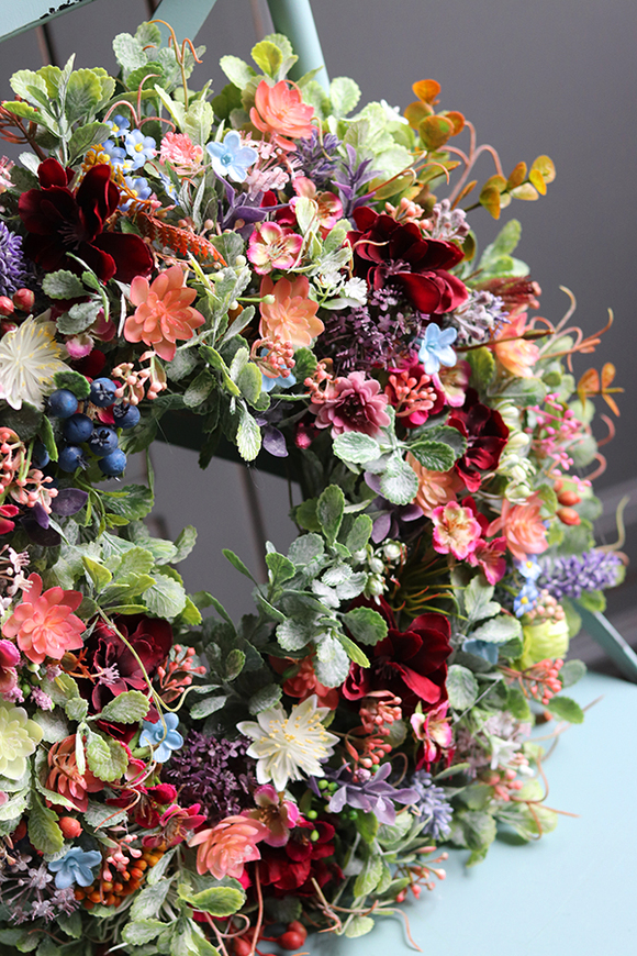 Kerana, barwny wianek na drzwi, śr.36cm