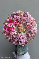 bajeczny kwiatowy wianek, Bella Kallissa, śr.50cm 