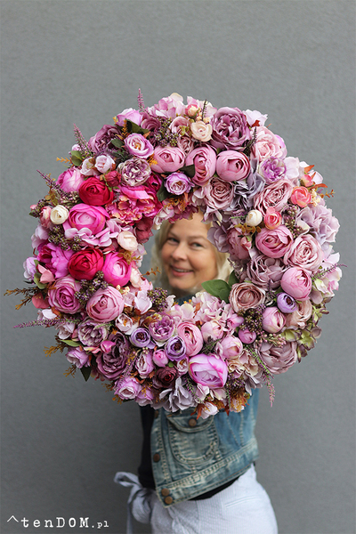 bajeczny kwiatowy wianek, Bella Kallissa, śr.50cm 