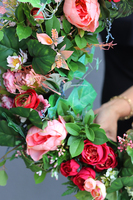 bardzo duży kwiatowy wianek, Montana 2, śr.65cm 