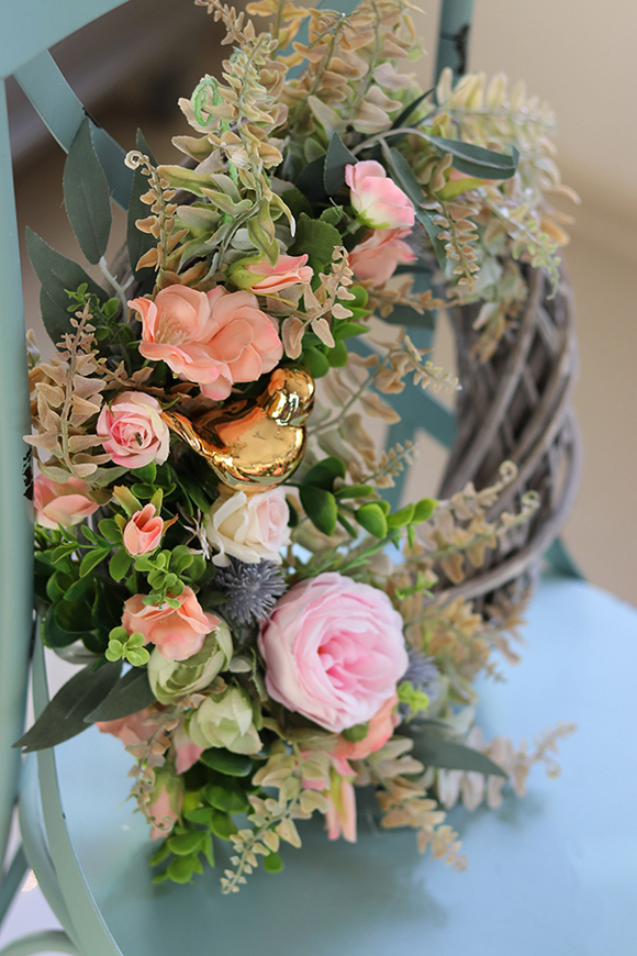 atrakcyjny wiosenny wianek, Green Canoe Morello, śr.34cm