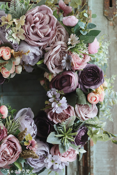 Chelsea, bajeczny kwiatowy wianek, śr.42cm 