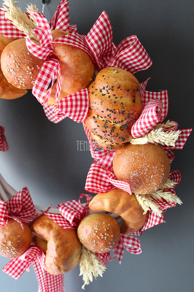 oryginalny wianek na drzwi Pieczywo śr.38cm