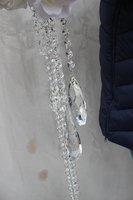 Kryształowy, mięsisty wianek na drzwi, śr.50cm