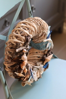 Ławica, marynistyczny wianek na drzwi z rybami, śr.28cm