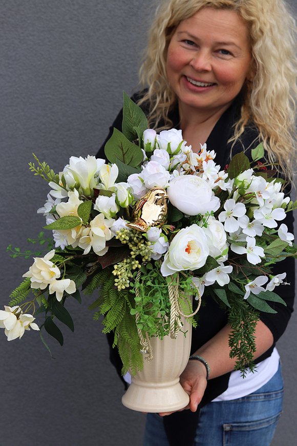 Dangelo, szlachetna kompozycja w ceramicznym naczyniu, wys.56cm